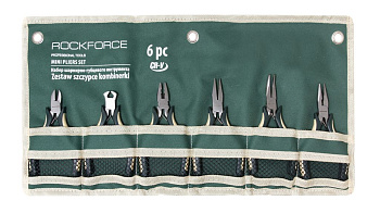 Набор шарнирно-губцевого инструмента мини 6пр. 5"-125мм на полотне RF-50615 ROCKFORCE