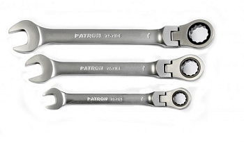 Ключ комбинированный трещоточный с шарниром 15мм 47537 P-75715F