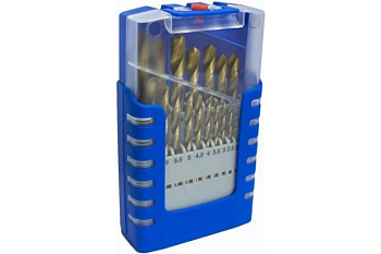 F-924U19 Набор сверл по металлу (19 шт; 1-10 мм; HSS TIN) в пластиковом футляре Forsage 49098