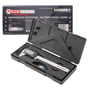 Штангенциркуль электронный (0-150мм, 0.01мм; внутр. Ø, наруж. Ø + глубиномер), футляр FK-5096PE1
