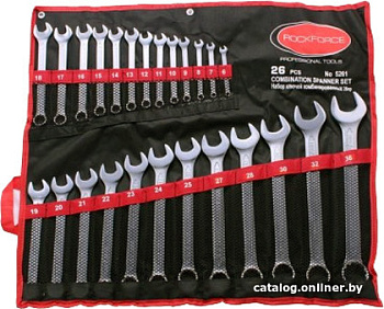 Набор ключей комбинированных 26 предметов(6-28, 30, 32мм),на полотне RF-5261(5261P) ROCKFORCE